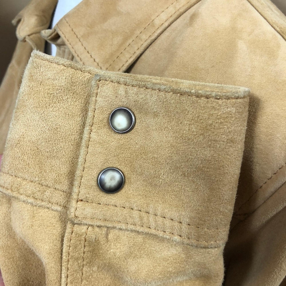 Eddie Bauer Suede Snap Shirt - Picture 4 of 8